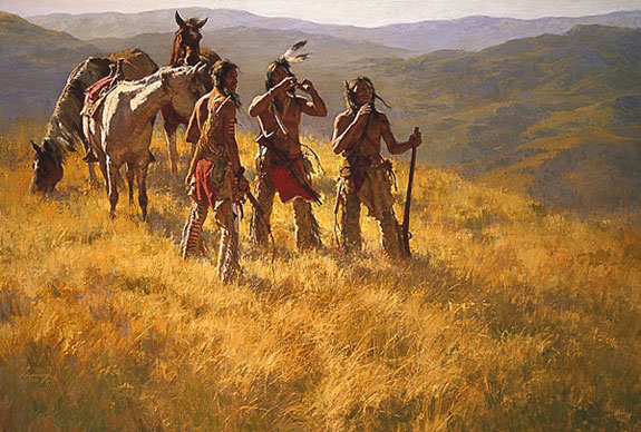 Howard Terpning Dust of Many Pony Soldiers